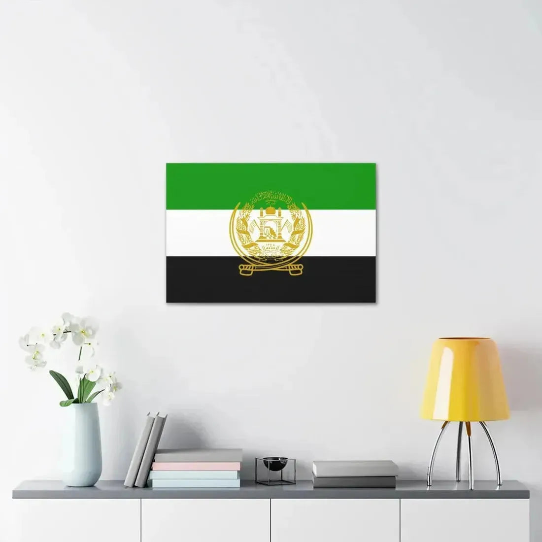 Flag of Afghanistan 1992 to 2001 - Canvas Wall Art - The Sticker Space
