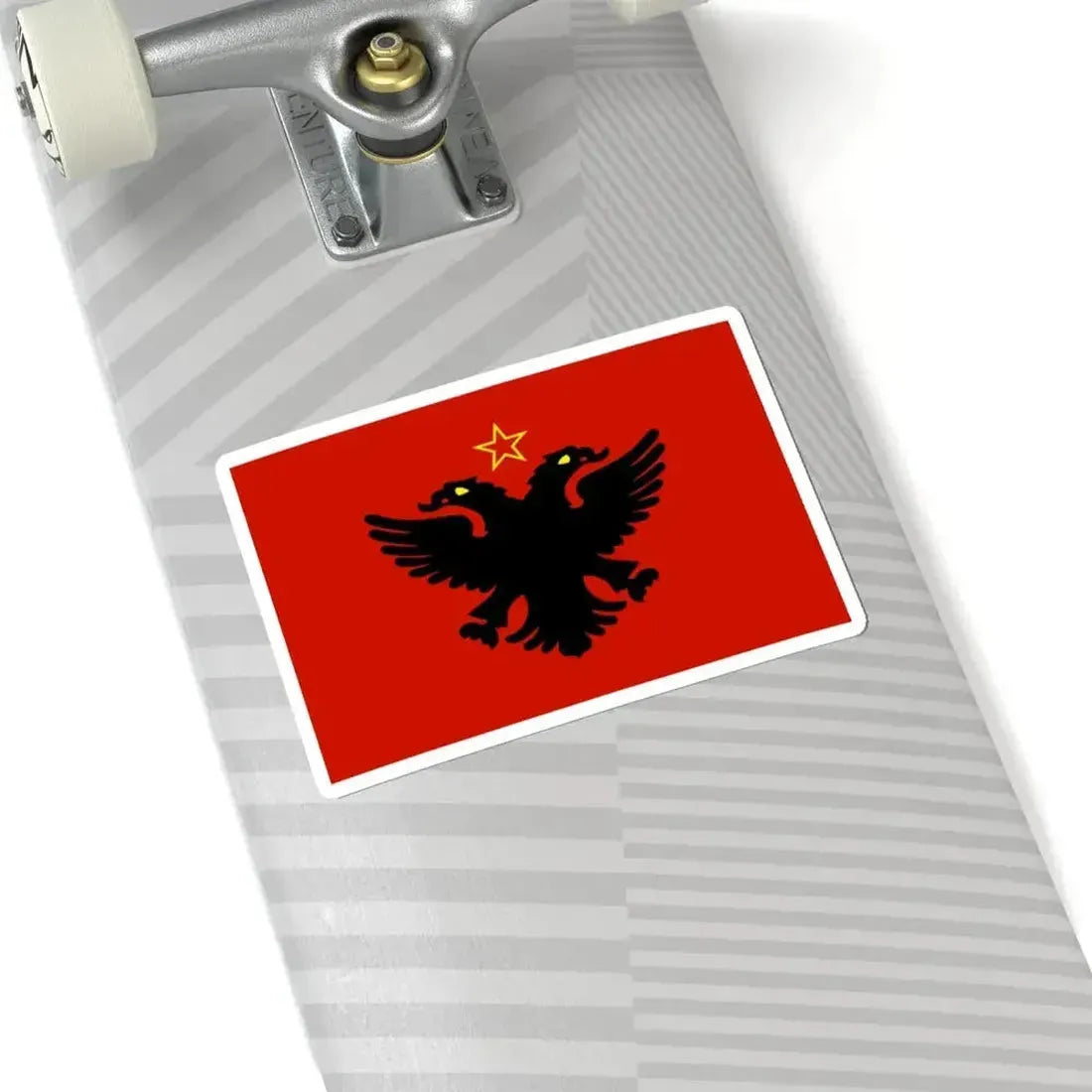 Flag of Albania 1946-1992 Variant (Albania) STICKER Vinyl Kiss-Cut Decal - The Sticker Space