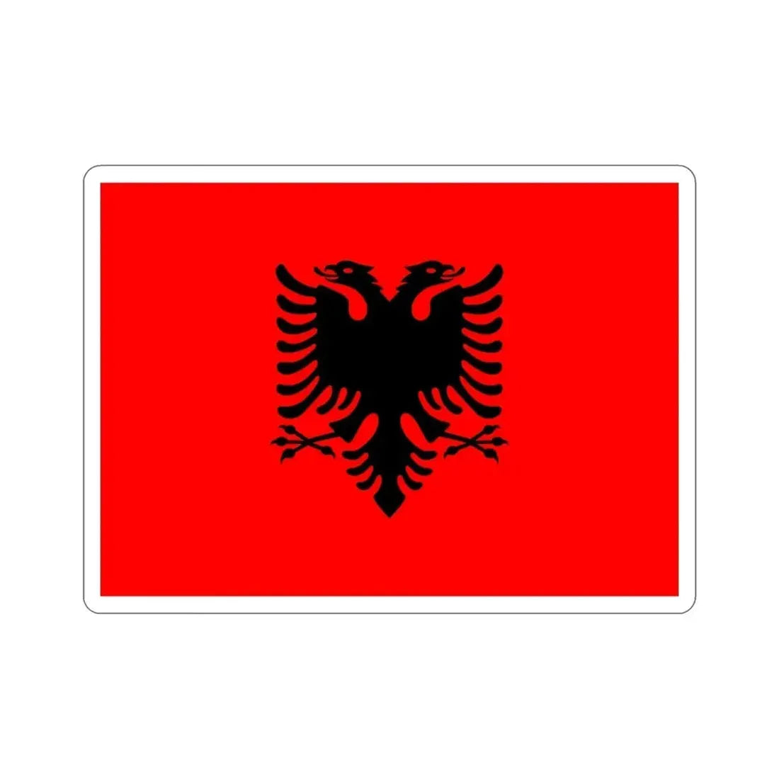 Flag of Albania STICKER Vinyl Die-Cut Decal - The Sticker Space