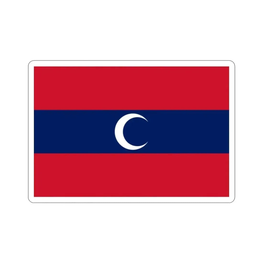 Flag of Albanian Muslims of the first quarter of the 19th century STICKER Vinyl Die-Cut Decal - The Sticker Space