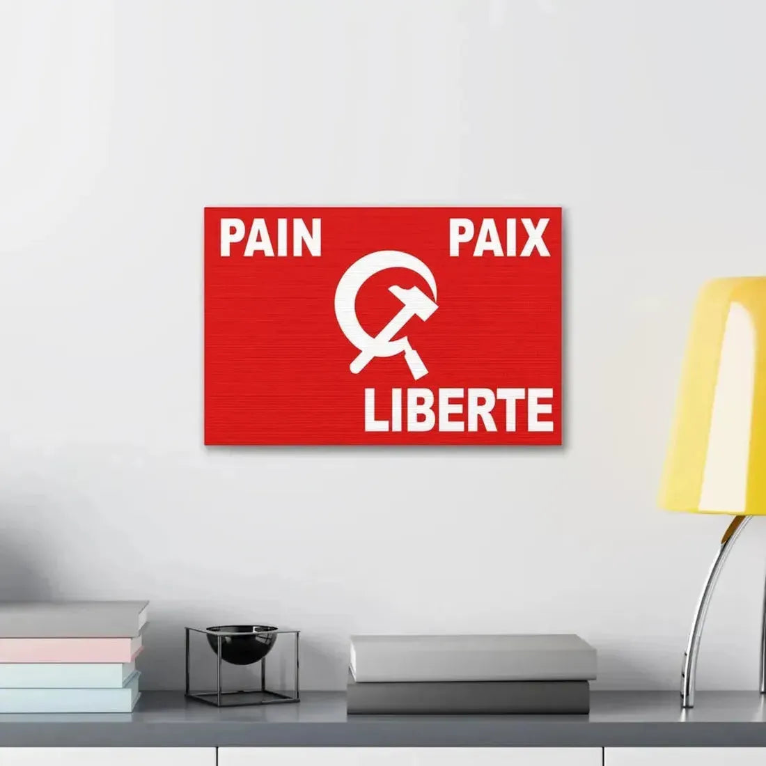 Flag of Algerian Communist Party - Canvas Wall Art - The Sticker Space