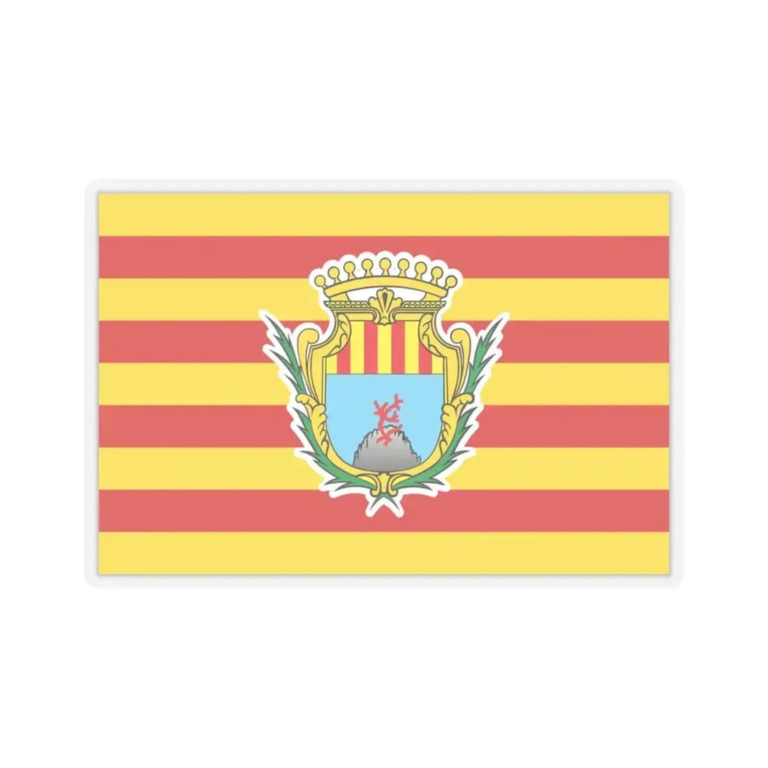 Flag of Alghero Italy - STICKER Vinyl Kiss-Cut Decal - The Sticker Space