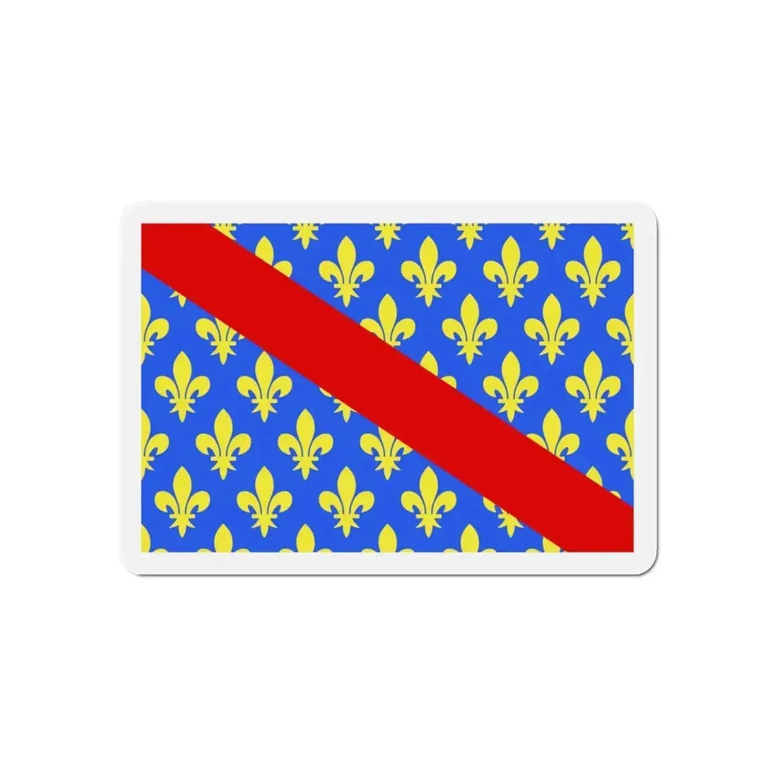 Flag of Allier France 2 - Refrigerator Magnet - The Sticker Space