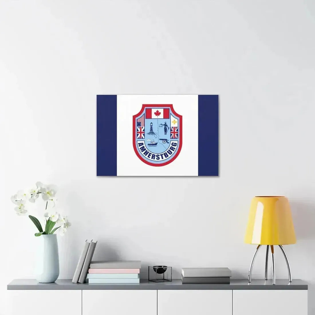 Flag of Amherstburg Canada - Canvas Wall Art - The Sticker Space