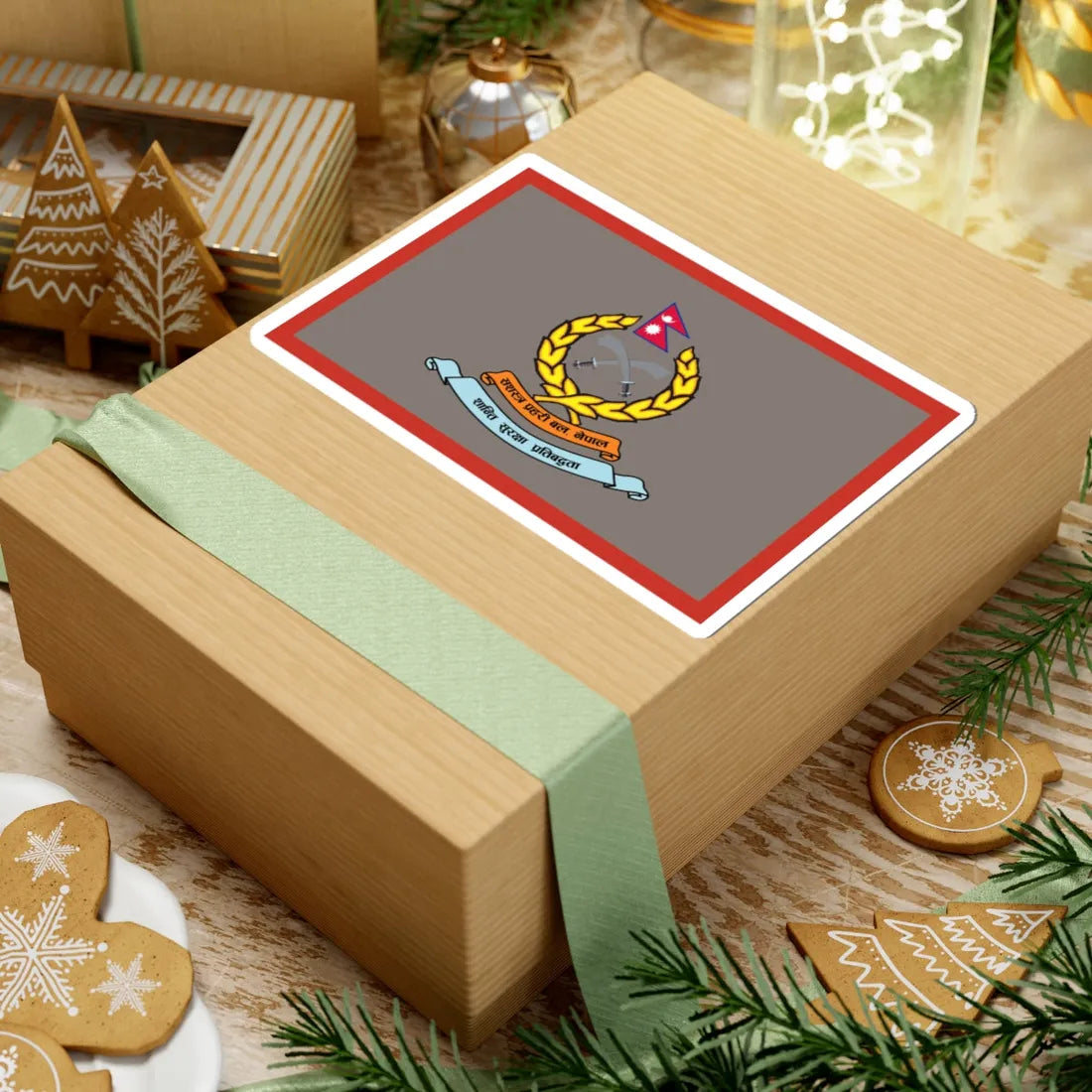 Flag of APF Nepal - No. 9 Pashupatinath Brigade (Nepal) STICKER Vinyl Kiss-Cut Decal - The Sticker Space