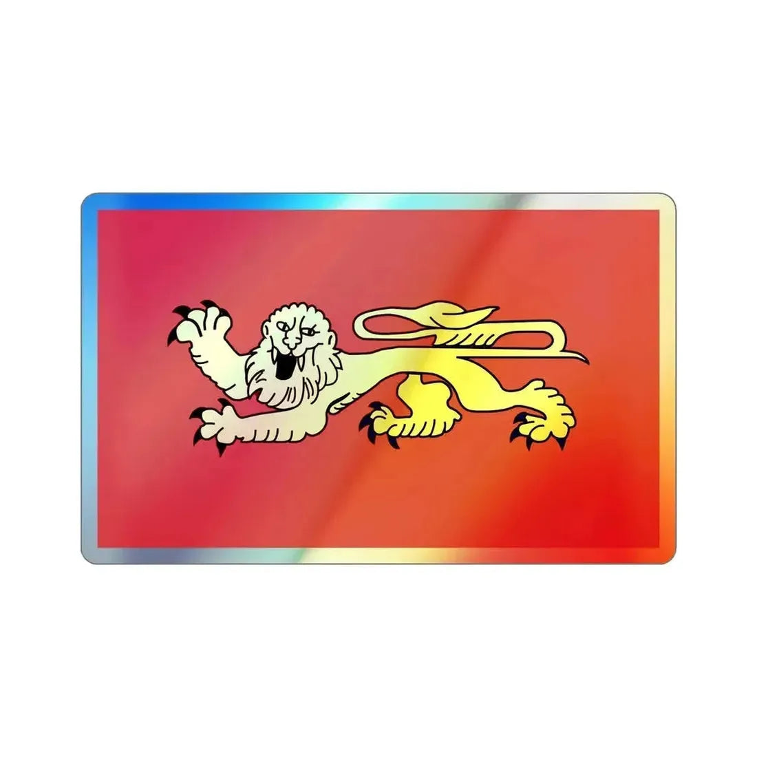 Flag of Aquitaine France Holographic STICKER Die-Cut Vinyl Decal - The Sticker Space