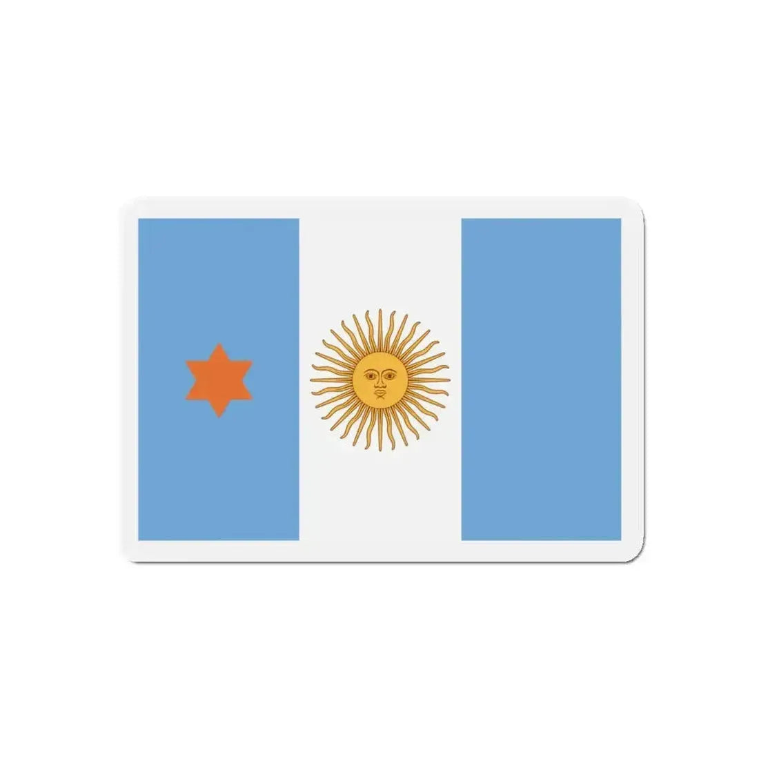 Flag of Argentine General de Brigada 1894 to 1904 - Refrigerator Magnet - The Sticker Space