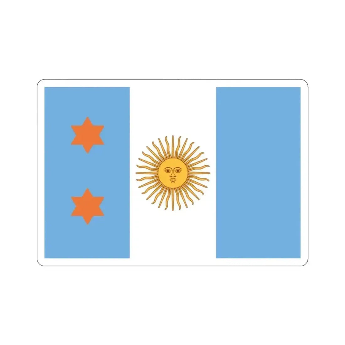 Flag of Argentine General de División 1894 to 1904 STICKER Vinyl Die-Cut Decal - The Sticker Space