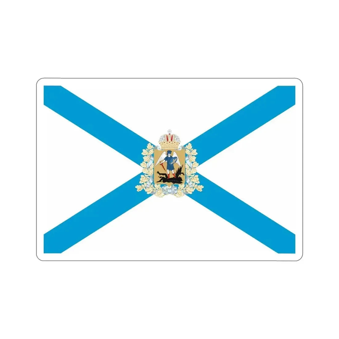 Flag of Arkhangelsk Oblast Russia STICKER Vinyl Die-Cut Decal - The Sticker Space