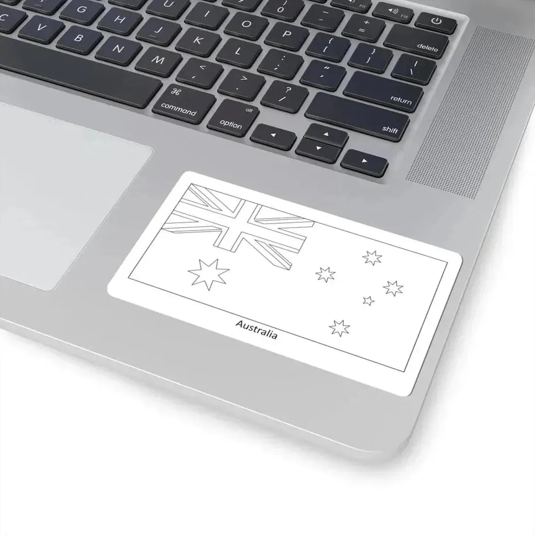 Flag of Australia colouring page (Australia) STICKER Vinyl Kiss-Cut Decal - The Sticker Space