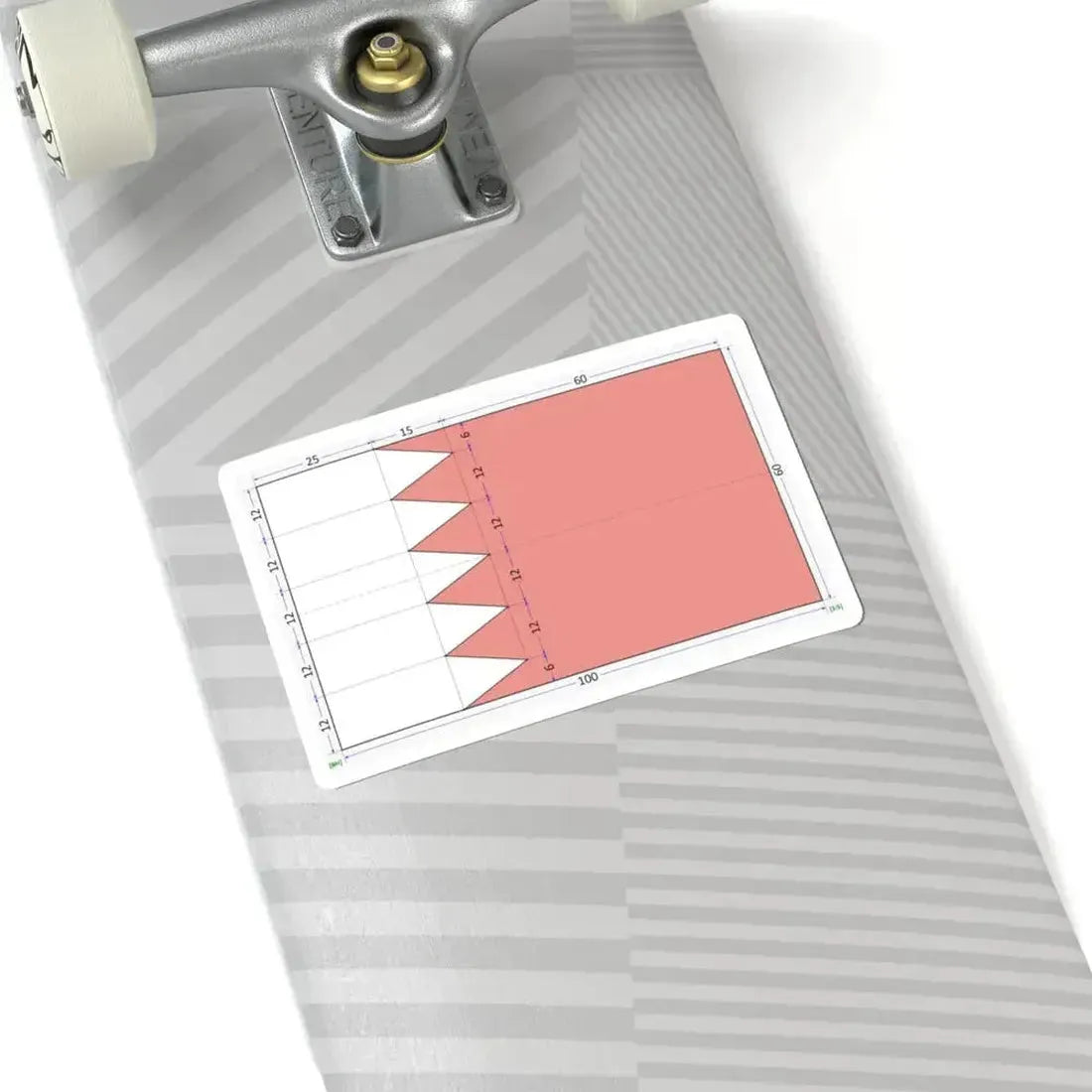 Flag of Bahrain construction sheet (Bahrain) STICKER Vinyl Kiss-Cut Decal - The Sticker Space