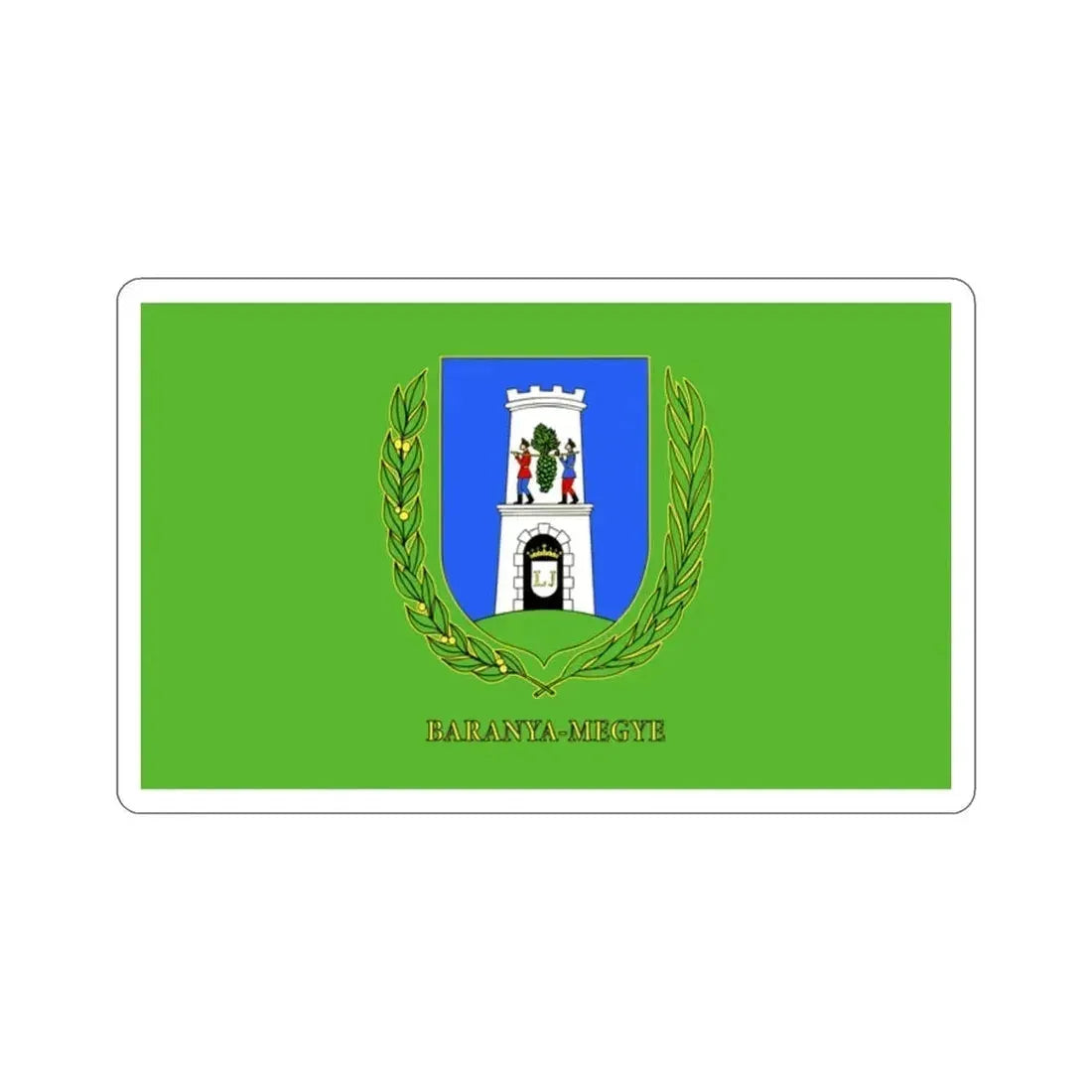 Flag of Baranya County Hungary STICKER Vinyl Die-Cut Decal - The Sticker Space
