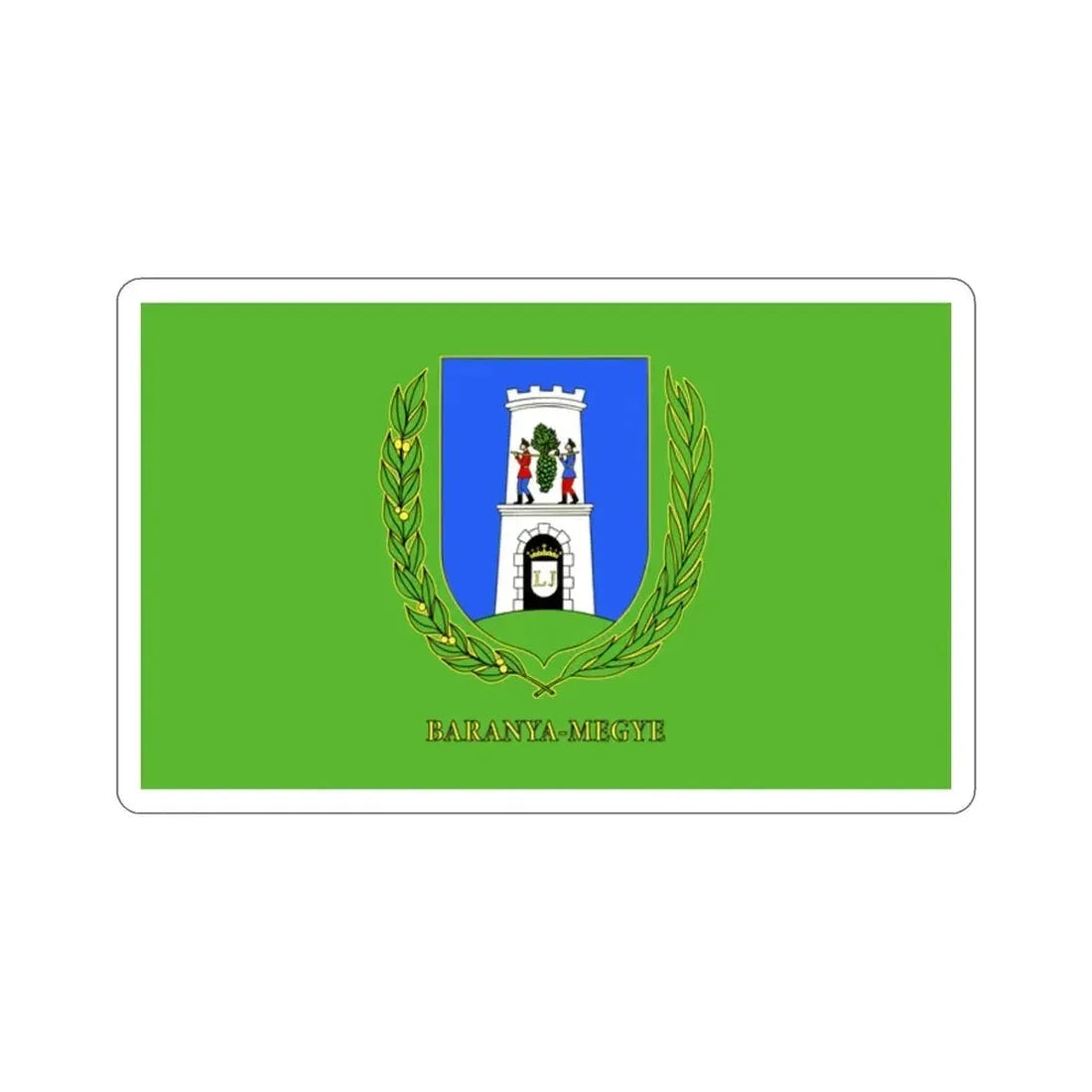 Flag of Baranya County Hungary STICKER Vinyl Die-Cut Decal - The Sticker Space