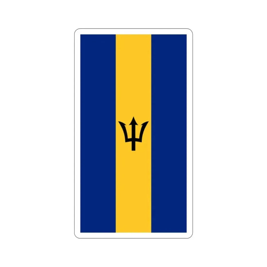 Flag of Barbados (Vertical) STICKER Vinyl Die-Cut Decal - The Sticker Space