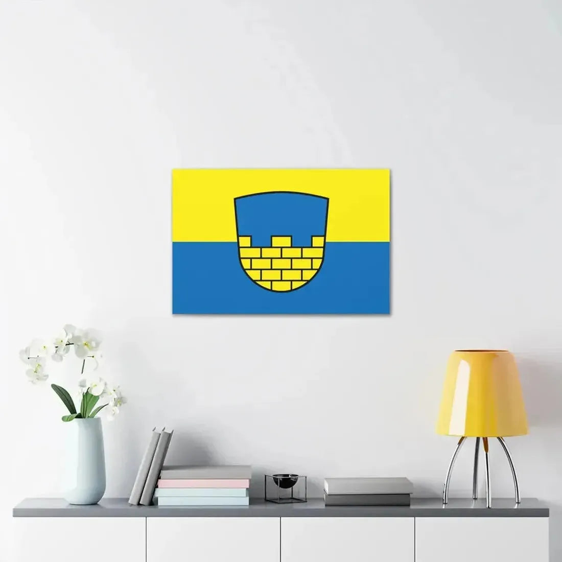 Flag of Bautzen Germany - Canvas Wall Art - The Sticker Space