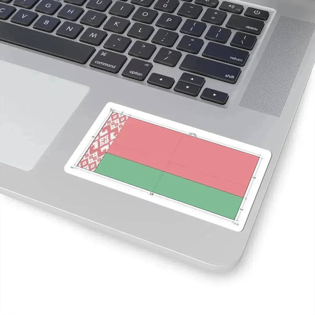 Flag of Belarus construction sheet (Belarus) STICKER Vinyl Kiss-Cut Decal - The Sticker Space