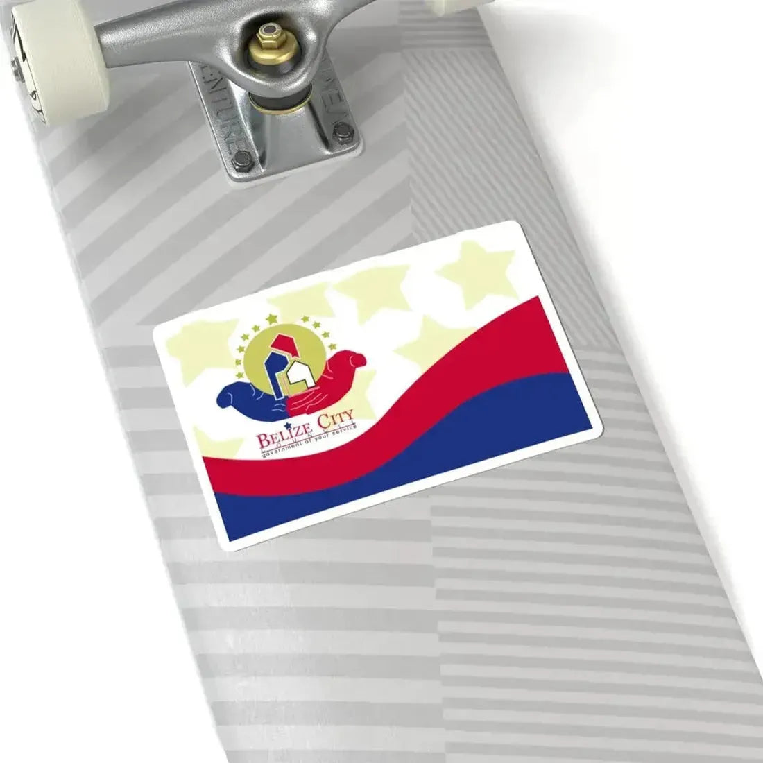 Flag of Belize City (Belize) STICKER Vinyl Kiss-Cut Decal - The Sticker Space