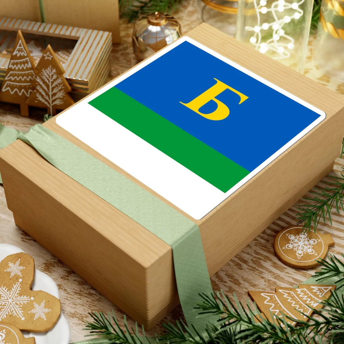 Flag of Berezyna (Ukraine) STICKER Vinyl Kiss-Cut Decal - The Sticker Space