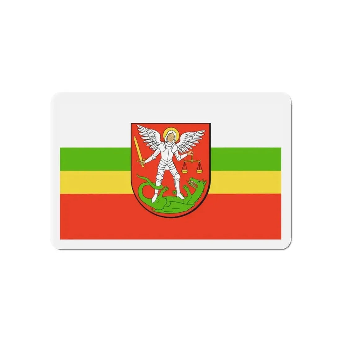 Flag of Biała Podlaska Poland - Refrigerator Magnet - The Sticker Space