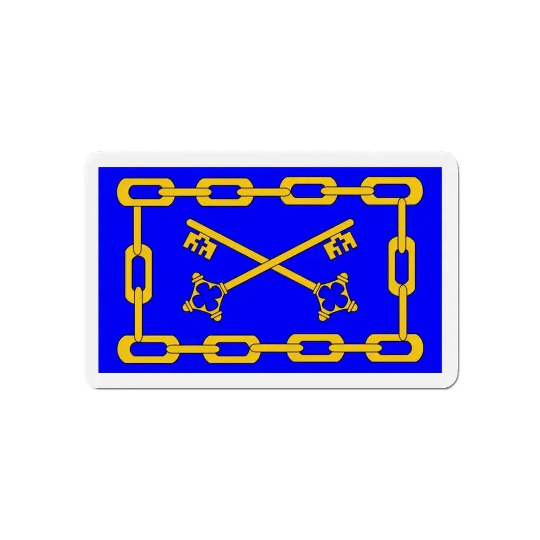 Flag of Birżebbuġa 1993 to 2000 Malta - Refrigerator Magnet - The Sticker Space