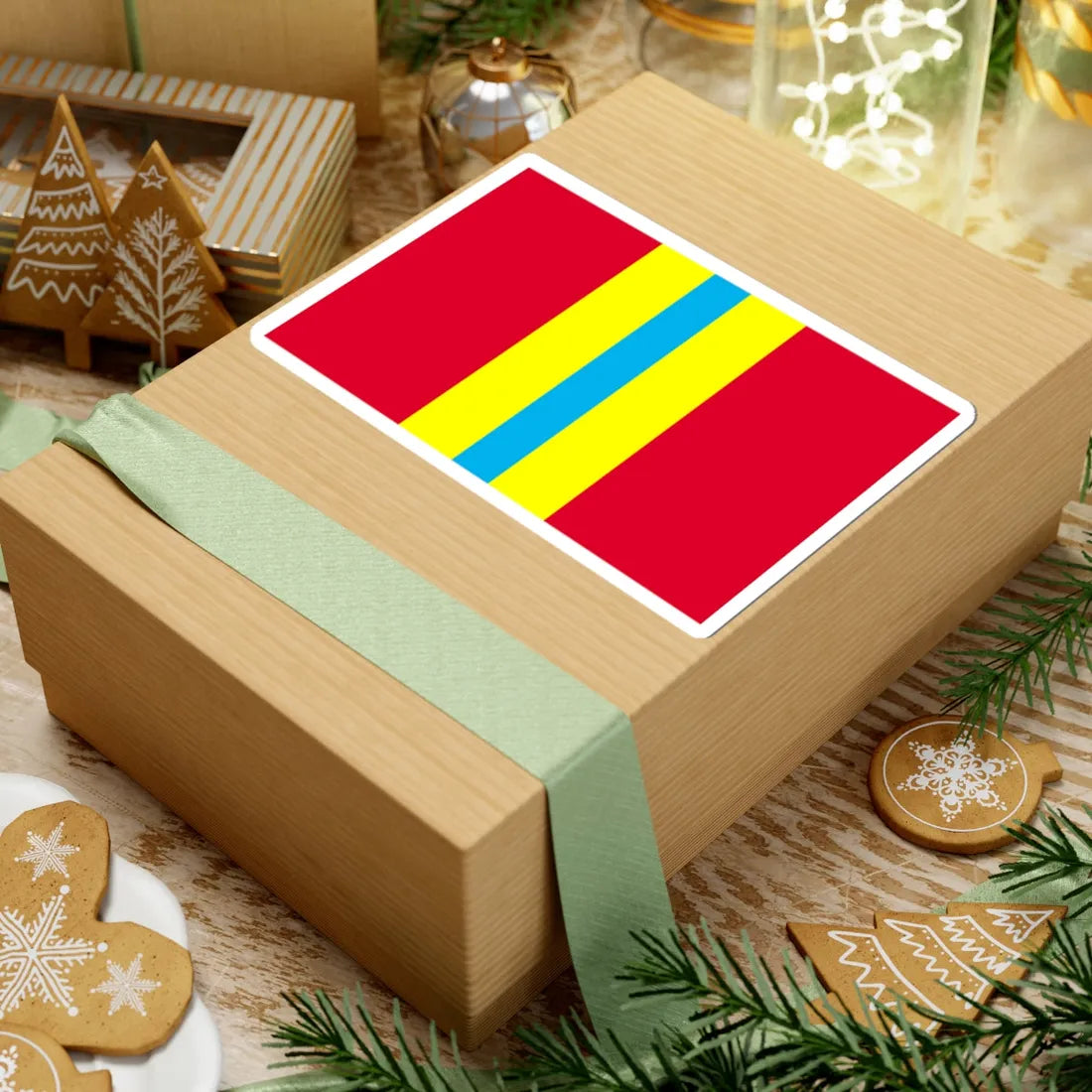 Flag of Blahovishchenske raion (Ukraine) STICKER Vinyl Kiss-Cut Decal - The Sticker Space