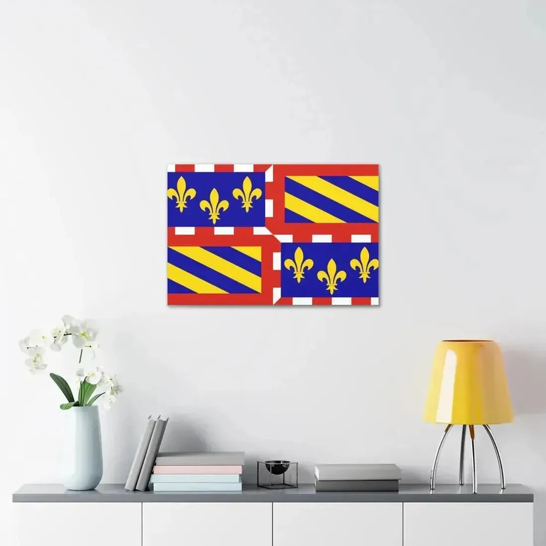 Flag of Bourgogne France - Canvas Wall Art - The Sticker Space
