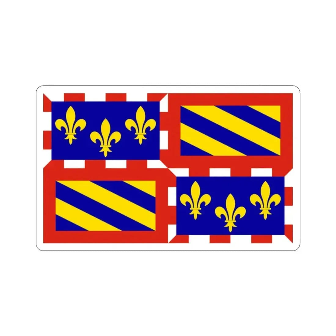 Flag of Bourgogne France STICKER Vinyl Die-Cut Decal - The Sticker Space