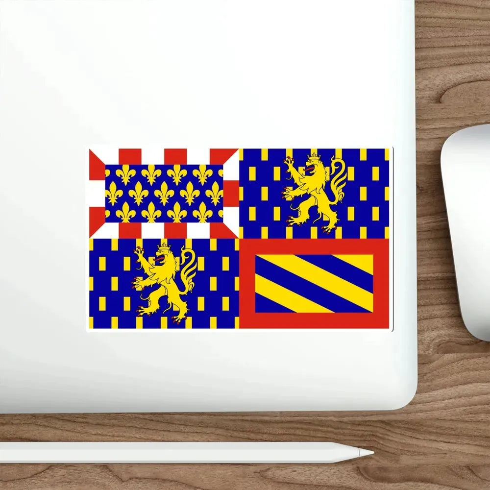 Flag of Bourgogne Franche Comté France STICKER Vinyl Die-Cut Decal - The Sticker Space