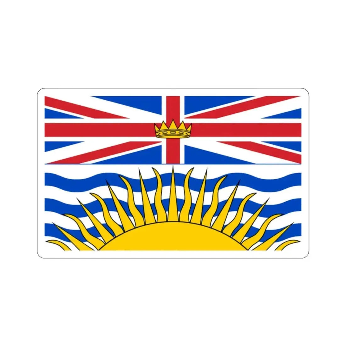 Flag of British Columbia Canada STICKER Vinyl Die-Cut Decal - The Sticker Space