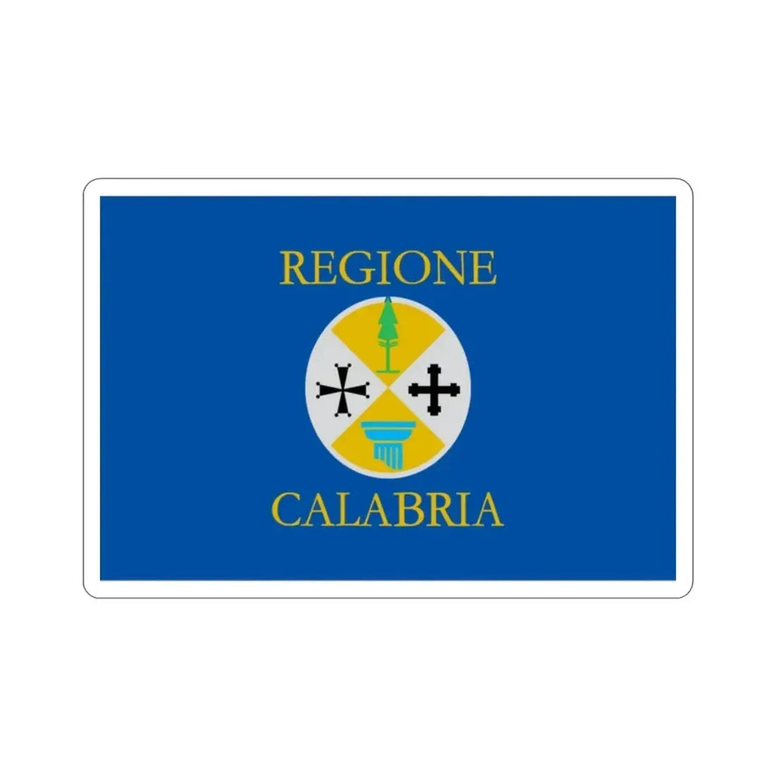 Flag of Calabria Italy STICKER Vinyl Die-Cut Decal - The Sticker Space