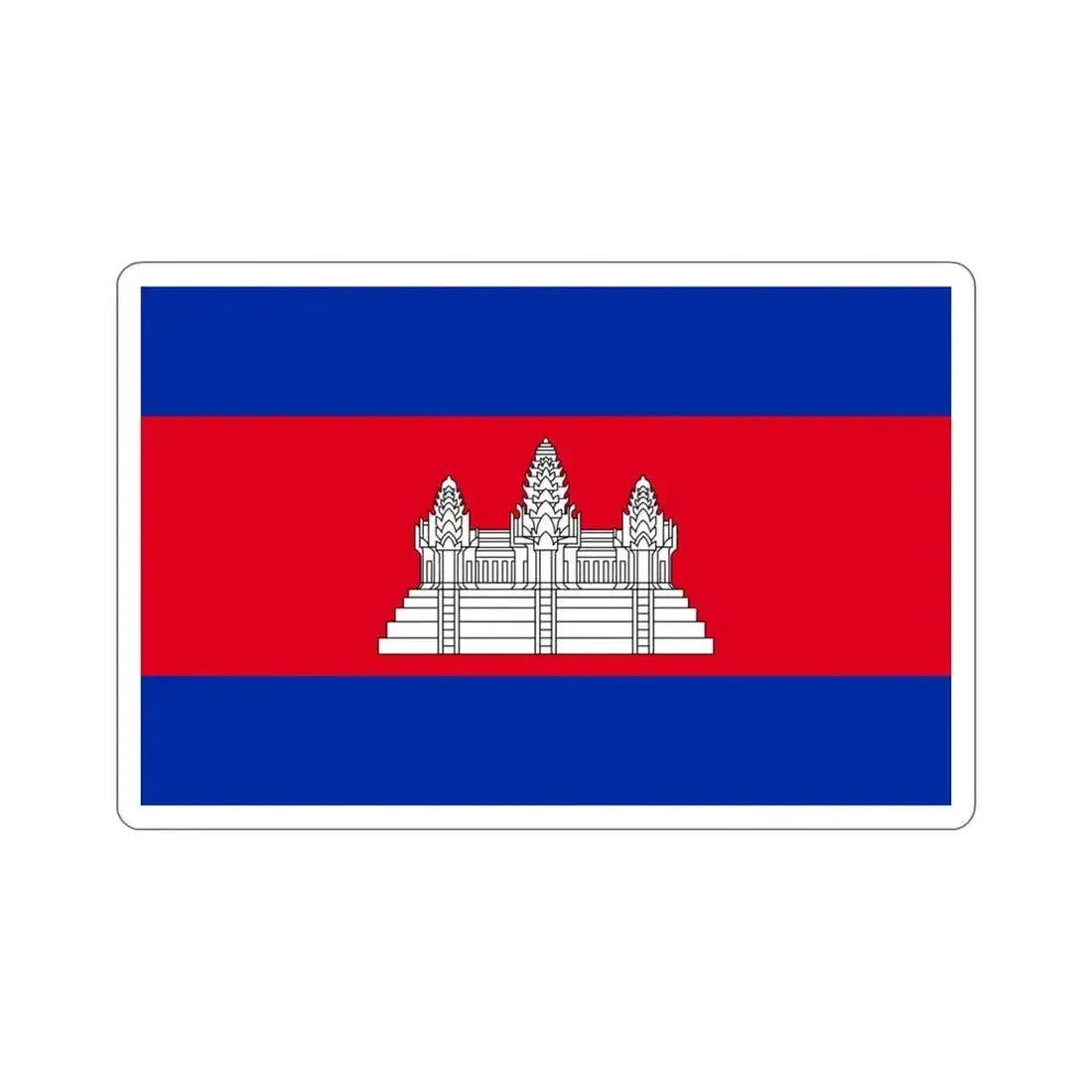 Flag of Cambodia STICKER Vinyl Die-Cut Decal - The Sticker Space