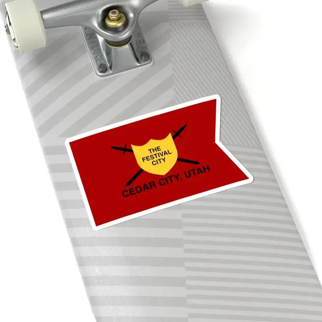 Flag of Cedar City Utah 2010-2023 (United States) STICKER Vinyl Kiss-Cut Decal - The Sticker Space