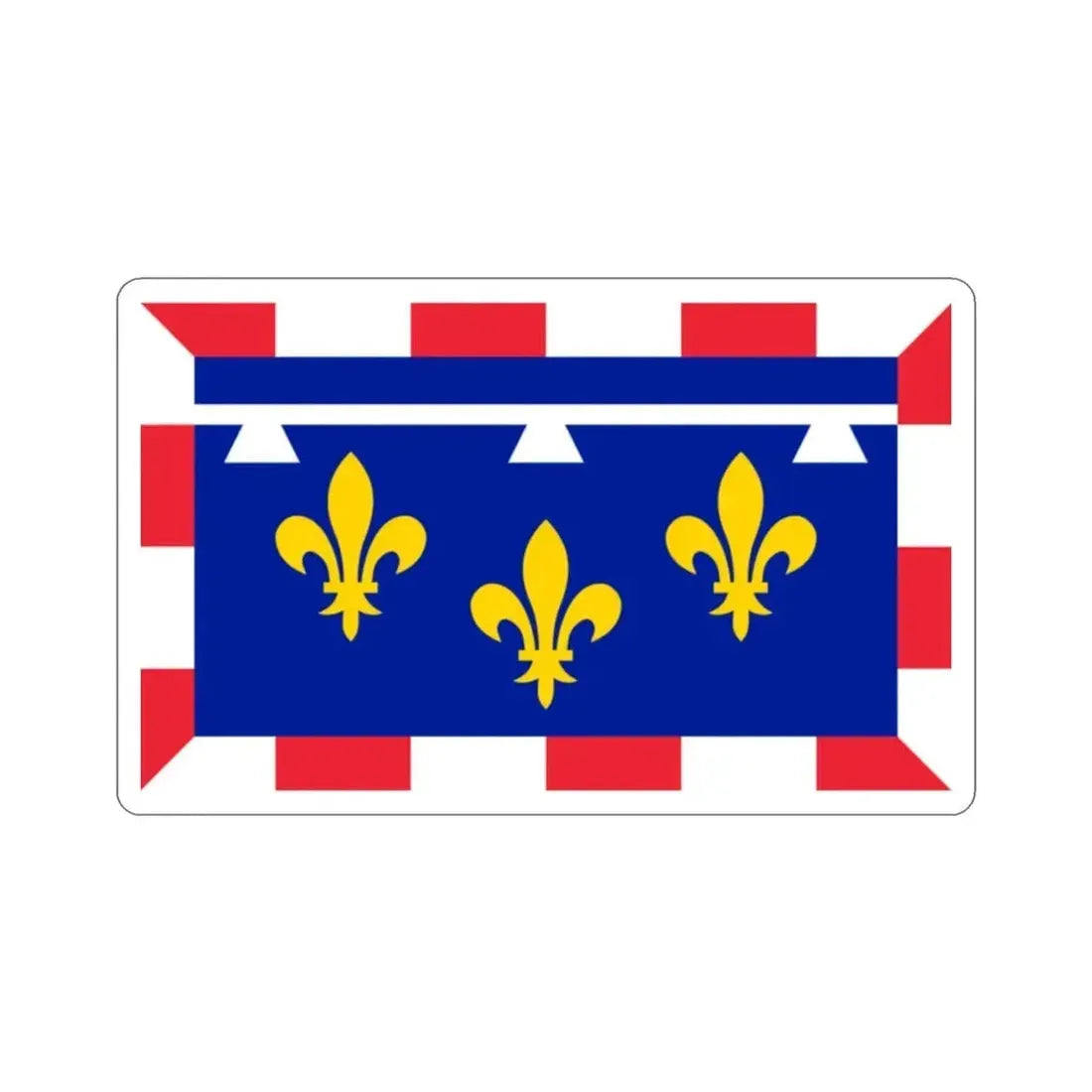 Flag of Centre Val de Loire France 2 STICKER Vinyl Die-Cut Decal - The Sticker Space