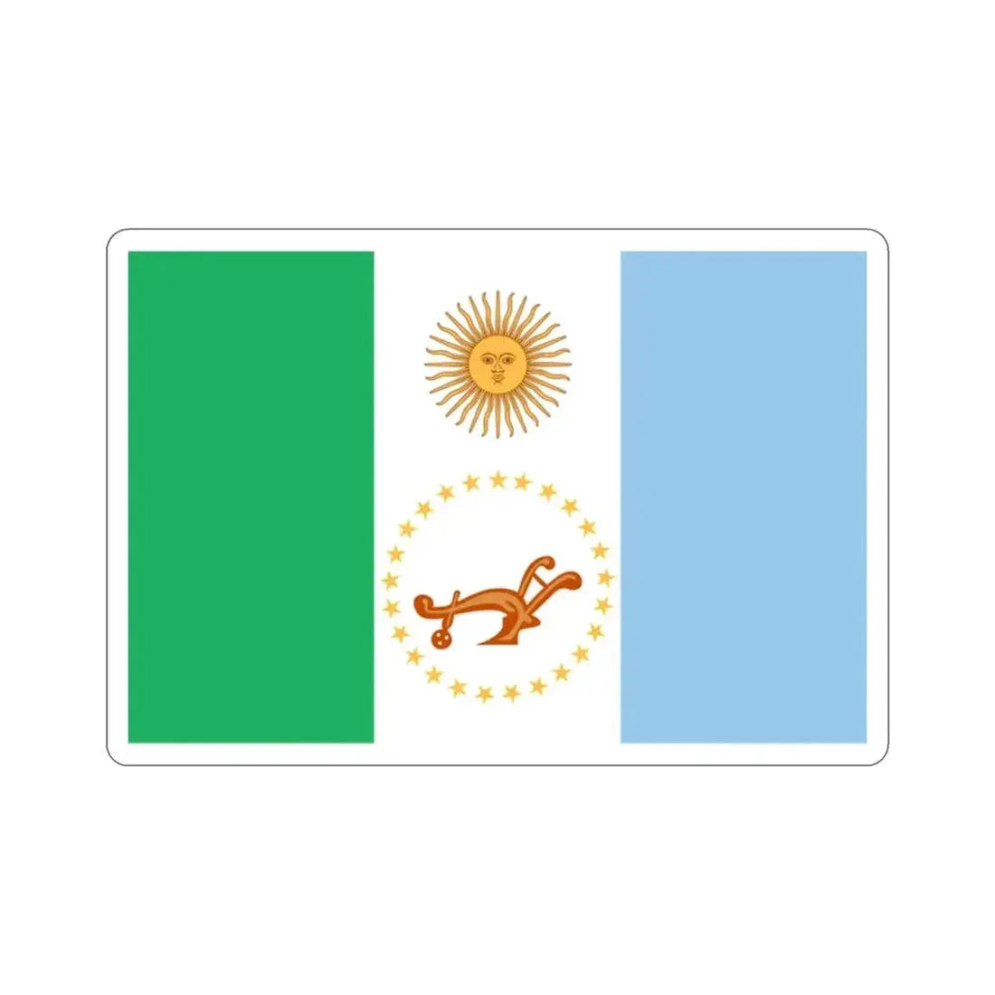 Flag of Chaco Province Argentina STICKER Vinyl Die-Cut Decal - The Sticker Space
