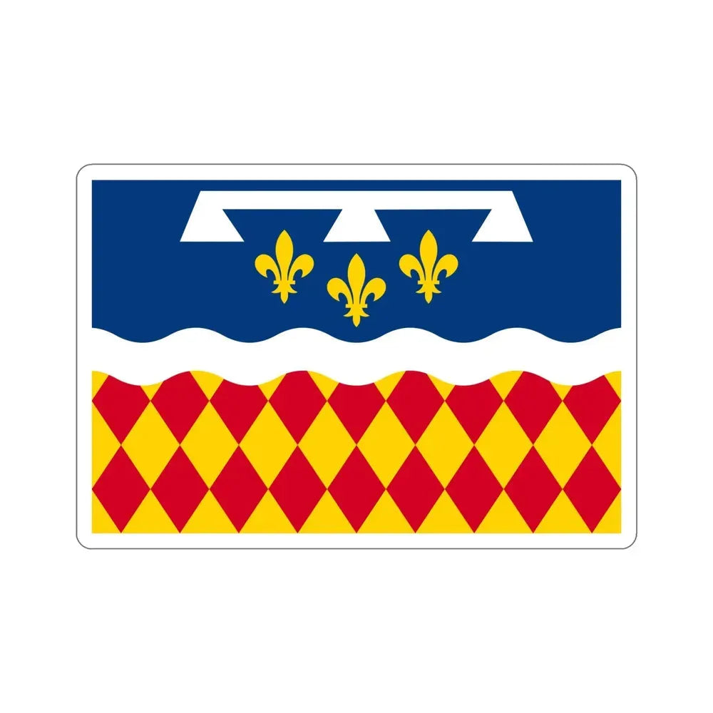 Flag of Charente France 2 STICKER Vinyl Die-Cut Decal - The Sticker Space