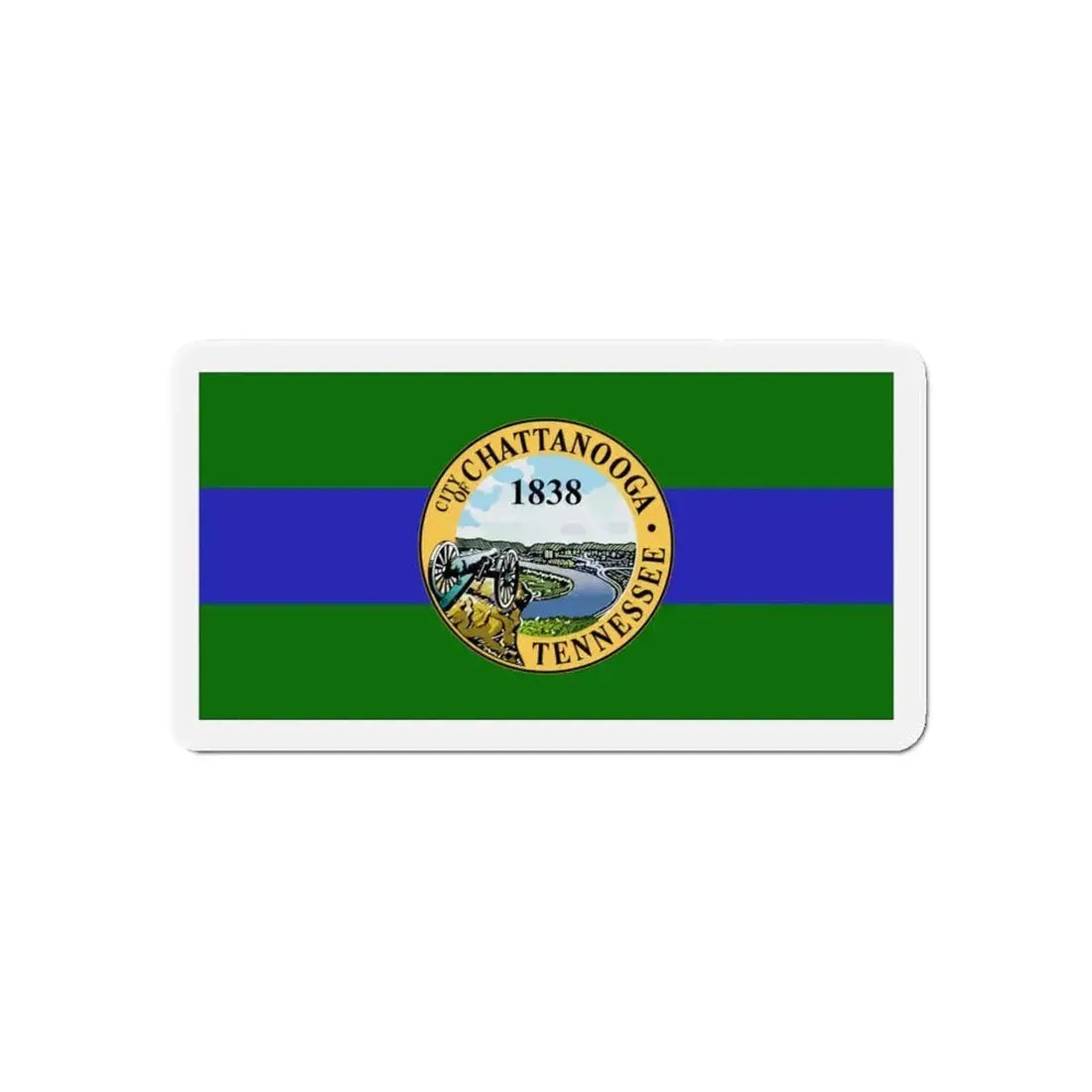 Flag of Chattanooga Tennessee - Refrigerator Magnet - The Sticker Space