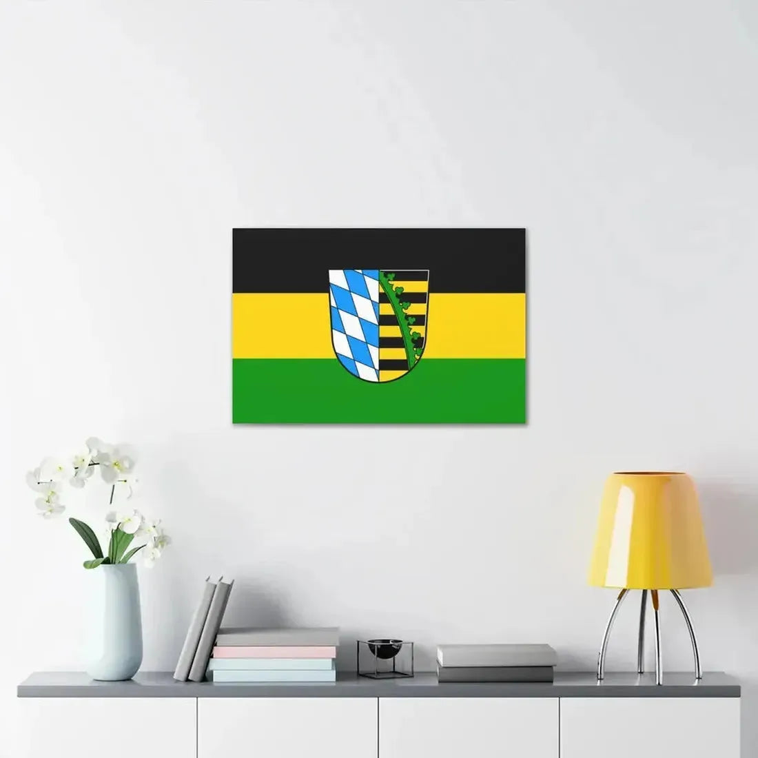Flag of Coburg Germany - Canvas Wall Art - The Sticker Space