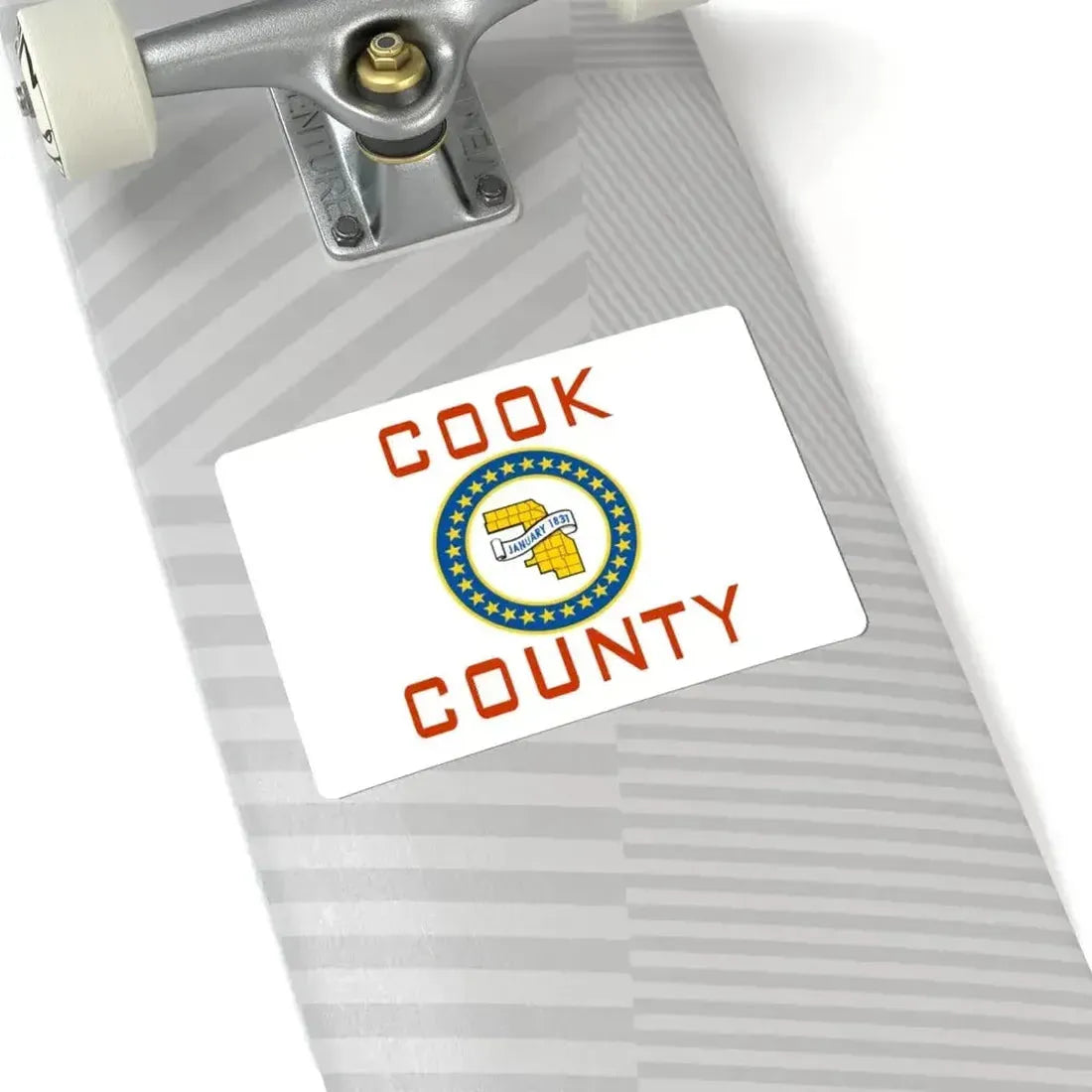 Flag of Cook County Illinois 1961-2022 (United States) STICKER Vinyl Kiss-Cut Decal - The Sticker Space