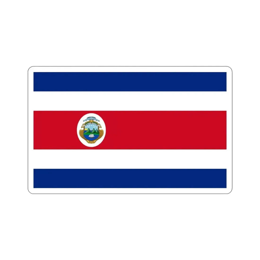 Flag of Costa Rica STICKER Vinyl Die-Cut Decal - The Sticker Space