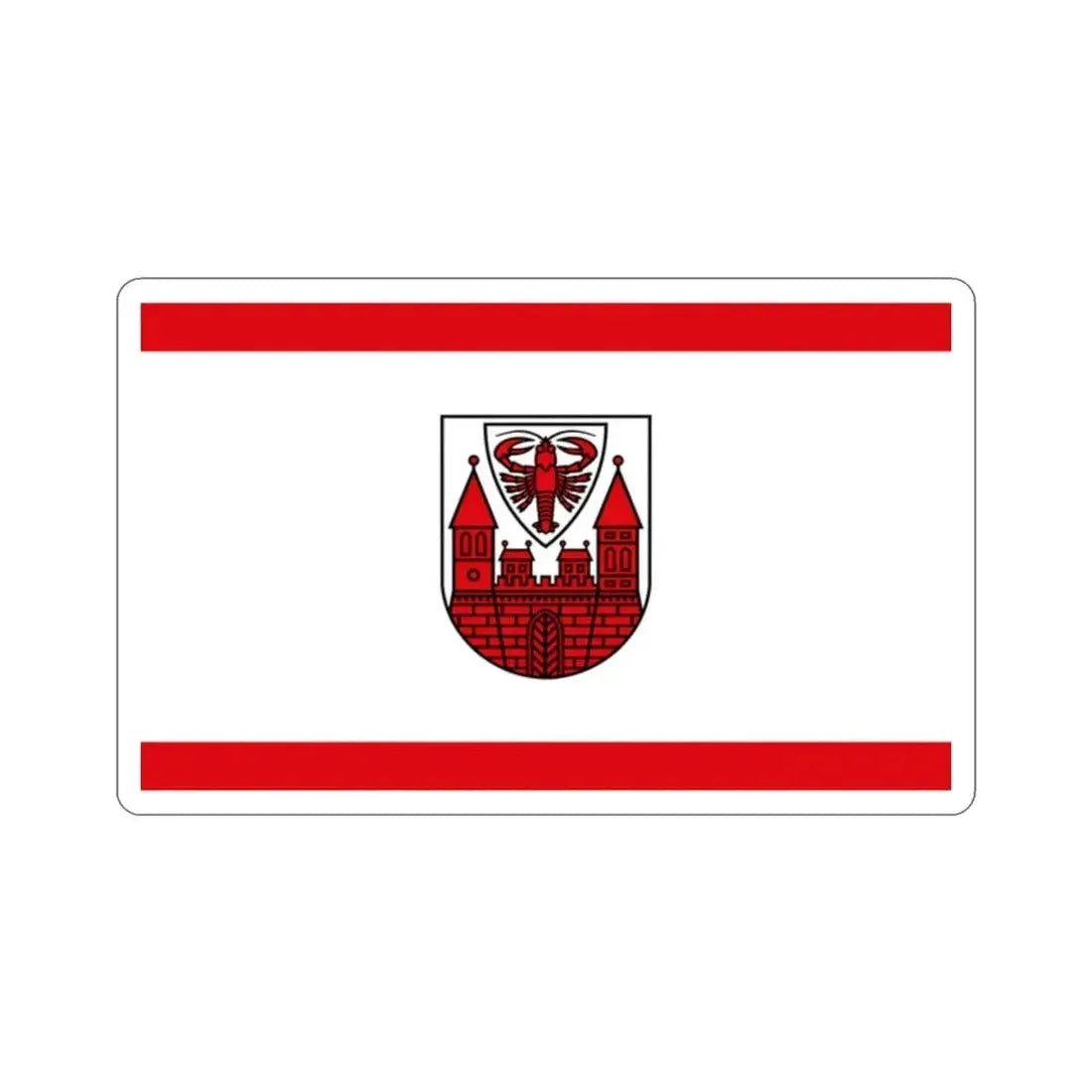 Flag of Cottbus Germany STICKER Vinyl Die-Cut Decal - The Sticker Space