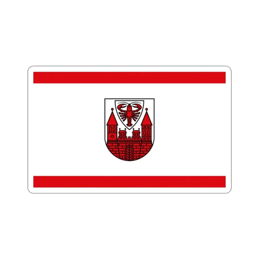 Flag of Cottbus Germany STICKER Vinyl Die-Cut Decal - The Sticker Space