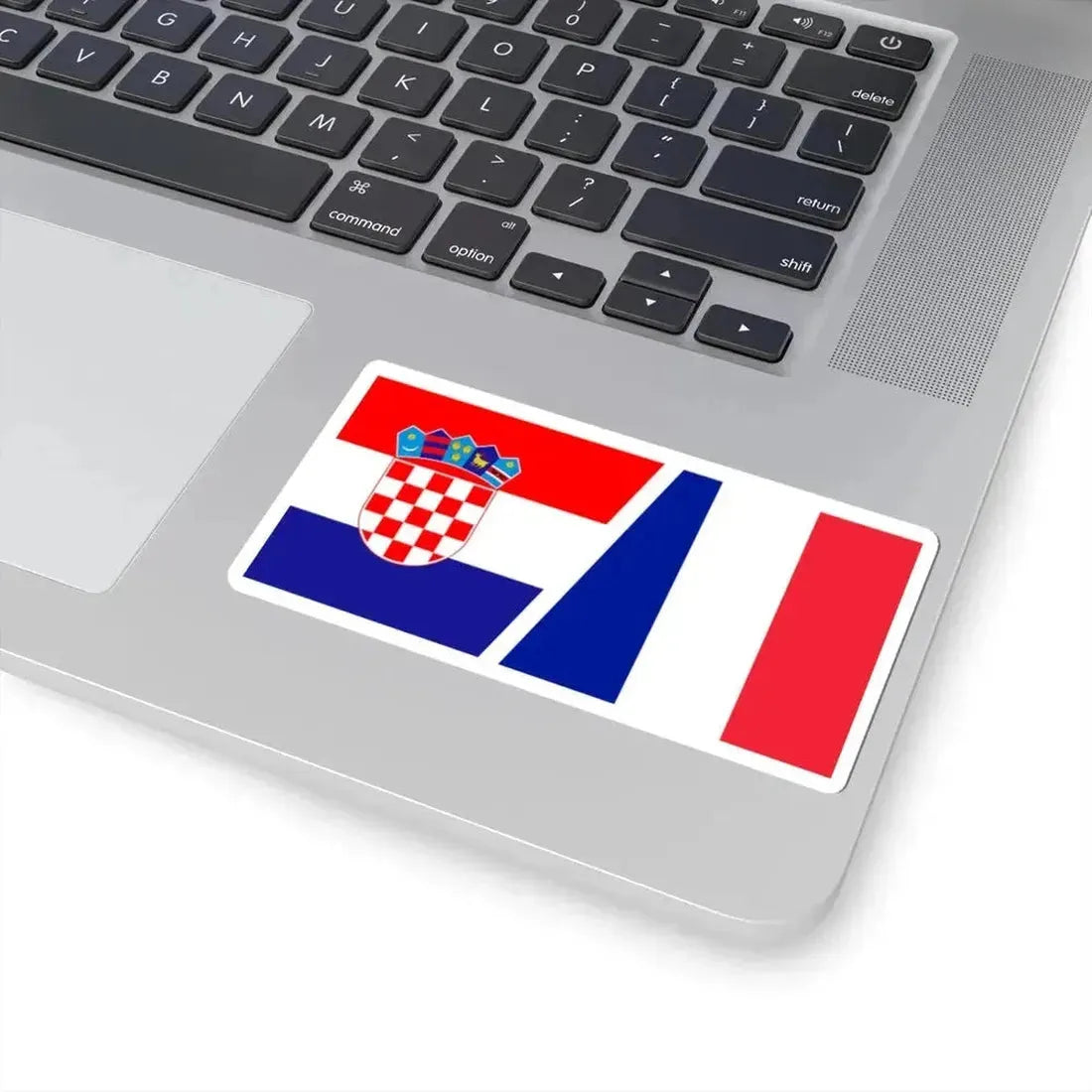 Flag of Croatia and France (Croatia) STICKER Vinyl Kiss-Cut Decal - The Sticker Space