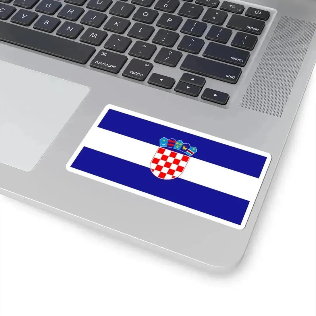 Flag of Croatia White-blue-white flag (Croatia) STICKER Vinyl Kiss-Cut Decal - The Sticker Space
