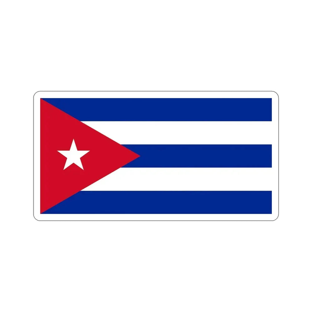 Flag of Cuba STICKER Vinyl Die-Cut Decal - The Sticker Space