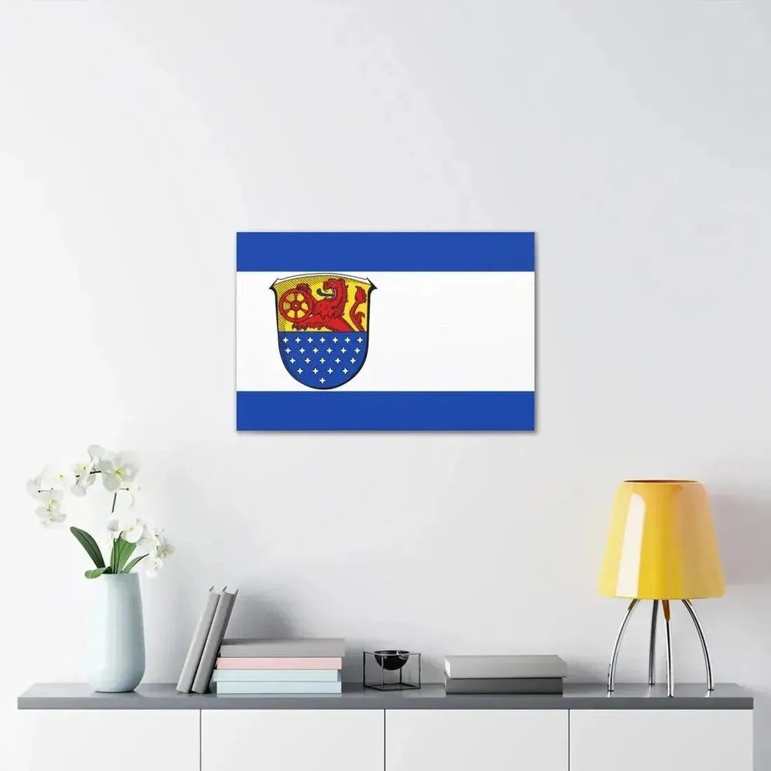 Flag of Darmstadt Dieburg Germany - Canvas Wall Art - The Sticker Space