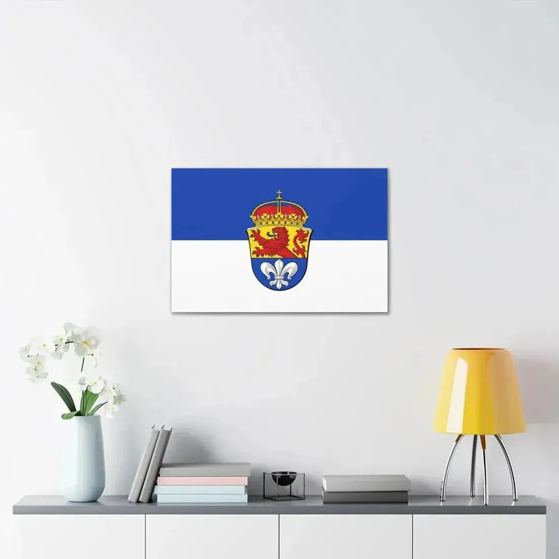 Flag of Darmstadt Germany - Canvas Wall Art - The Sticker Space
