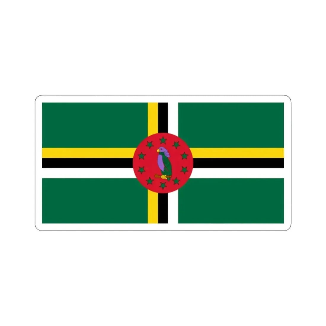Flag of Dominica STICKER Vinyl Die-Cut Decal - The Sticker Space