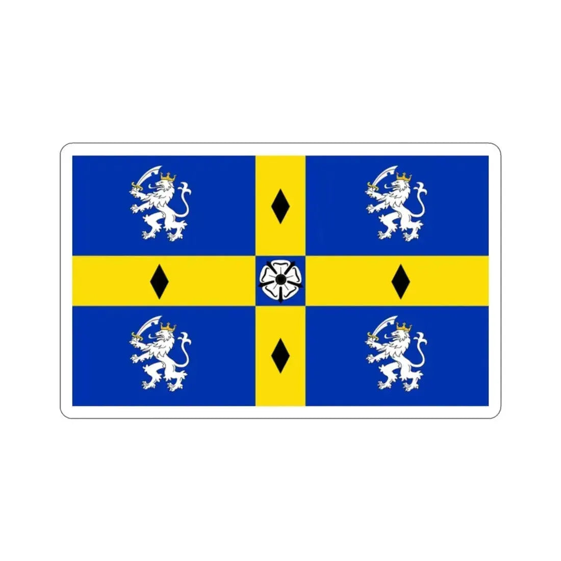 Flag of Durham County Council UK STICKER Vinyl Die-Cut Decal - The Sticker Space