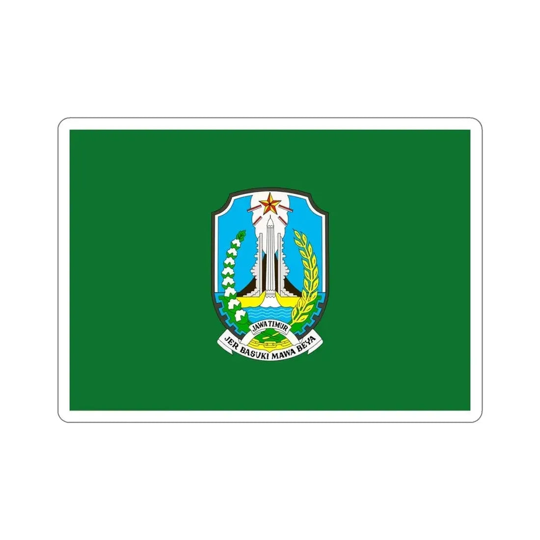 Flag of East Java Indonesia STICKER Vinyl Die-Cut Decal - The Sticker Space