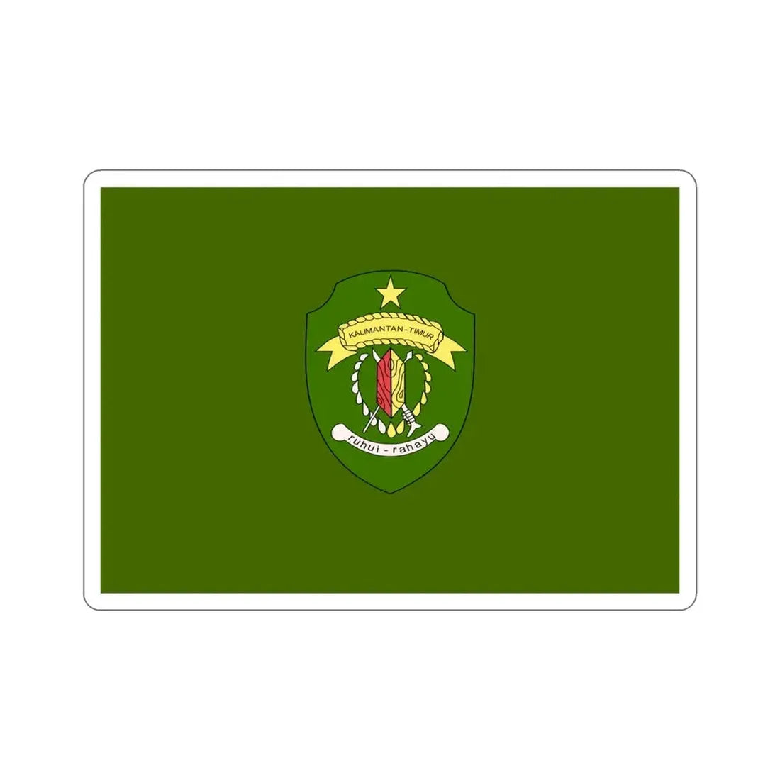 Flag of East Kalimantan Indonesia STICKER Vinyl Die-Cut Decal - The Sticker Space